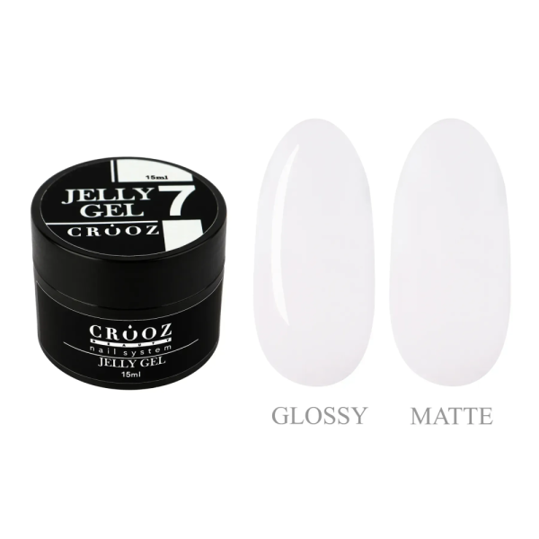 Crooz Jelly Gel №07 - гель-желе для нарощування, молочний, 15 мл