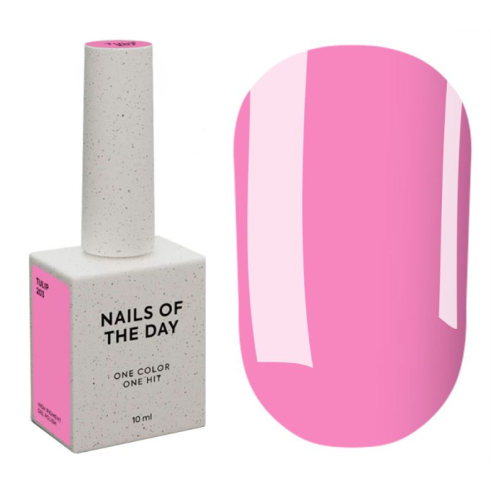 Гель-лак, в один слой NAILSOFTHEDAY Let’s Special №203 Tulip, холодный розовый, 10 мл