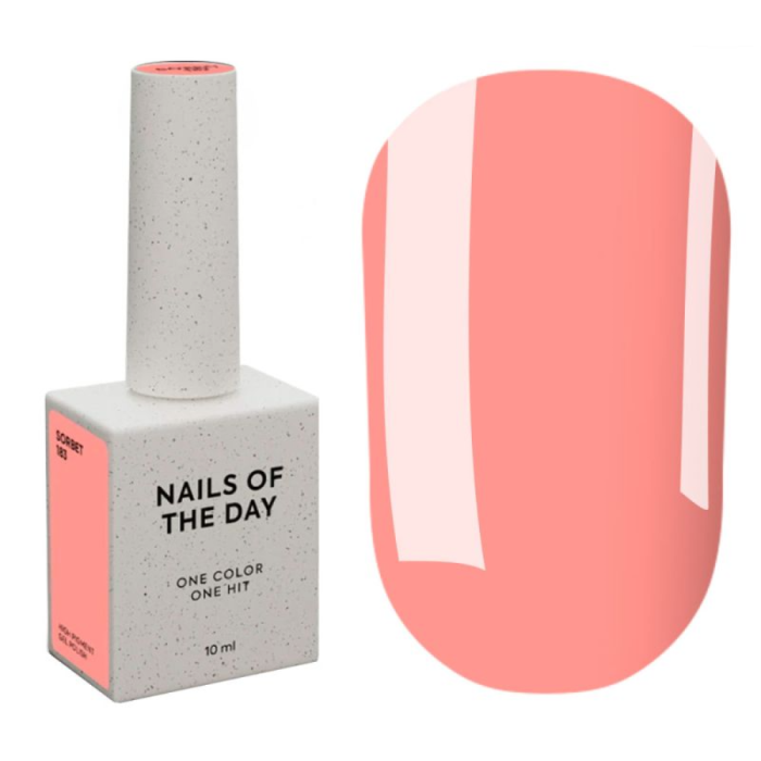 Гель-лак, в один шар NAILSOFTHEDAY Let's Special №183 Sorbet, ніжно-персиковий, 10 мл