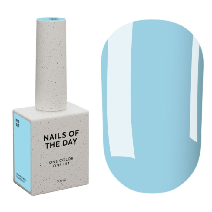 Гель-лак, в один шар NAILSOFTHEDAY Let's Special №303 Iris, небесно-блакитний, 10 мл