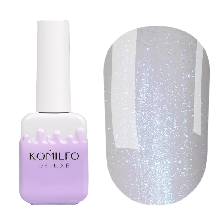 База камуфлирующая Komilfo Shine Base №001, молочная с жемчужно-голубым шиммером, 10 мл