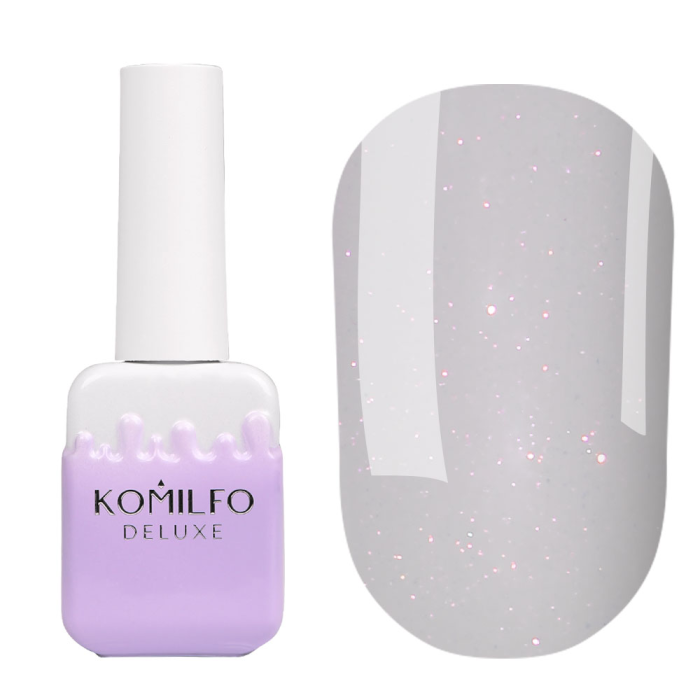 База камуфлююча Komilfo Shine Base №003, холодна молочна з рожевим шиммером, 10 мл