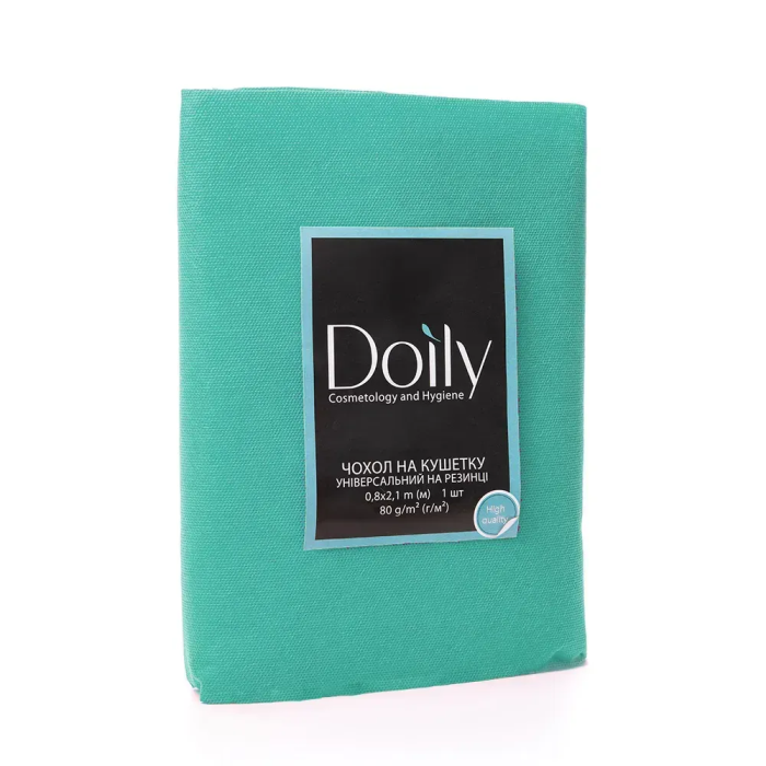 Чехол на кушетку с резинкой универсальный Doily® 0,8х2,1 м, из спанбонда 80 г/м2, мятный