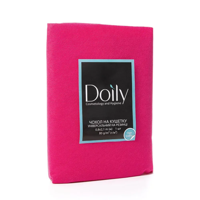 Чехол на кушетку с резинкой универсальный Doily® 0,8х2,1 м, из спанбонда 80 г/м2, малиновый