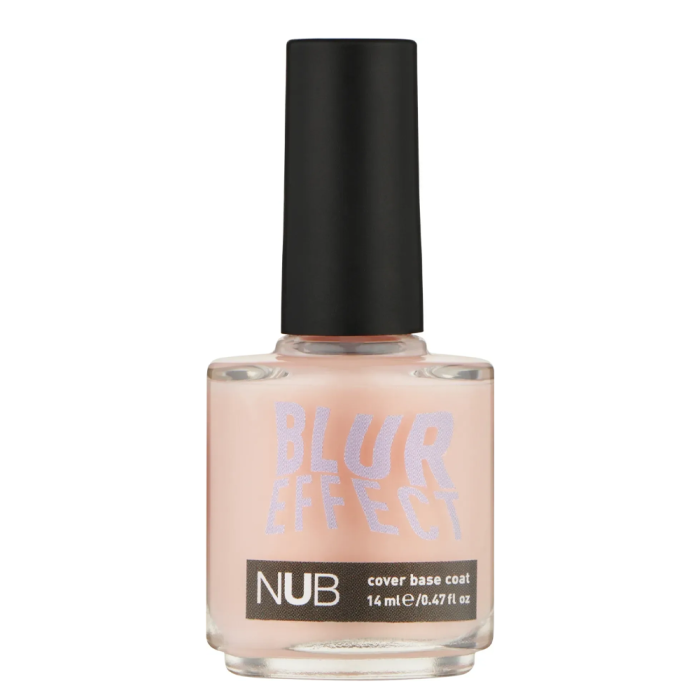 NUB Blur Effect - камуфлююча база для лаку, напівпрозора ніжно-рожева, 14 мл
