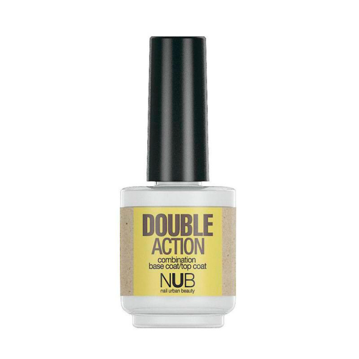 NUB Double Action - база та топ 2в1 для лаку, 15 мл