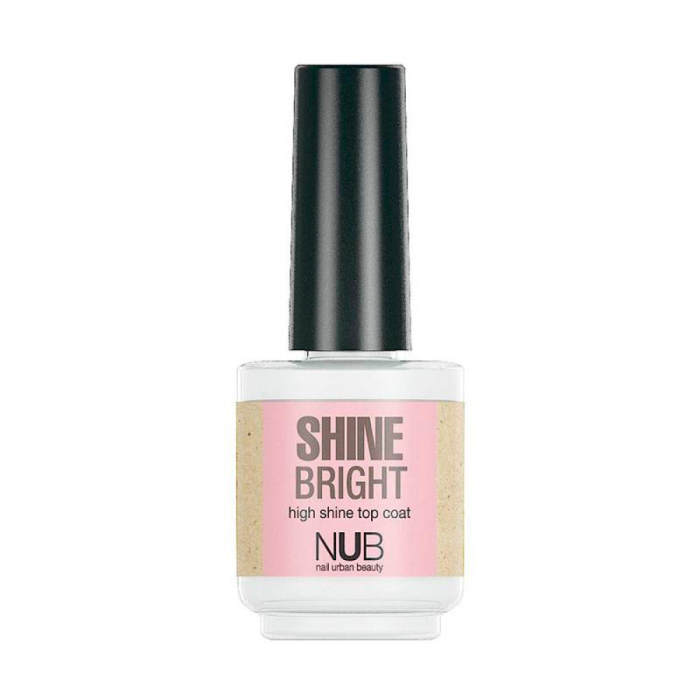 NUB Shine Bright - топ для лака глянцевый, прозрачный, 15 мл