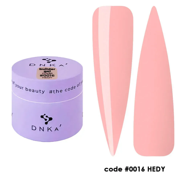 DNKa Builder Gel №16 Hedy - гель конструюючий, рожевий нюд, 15 мл