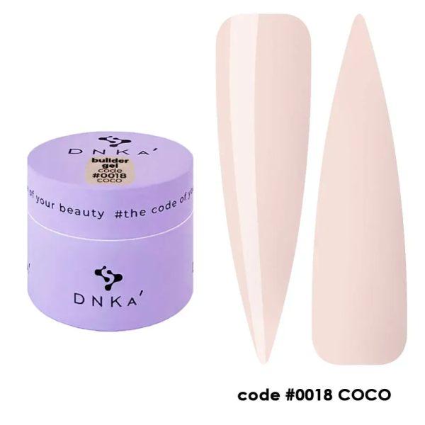 DNKa Builder Gel №18 Coco - гель конструюючий, молочно-персиковий, 15 мл