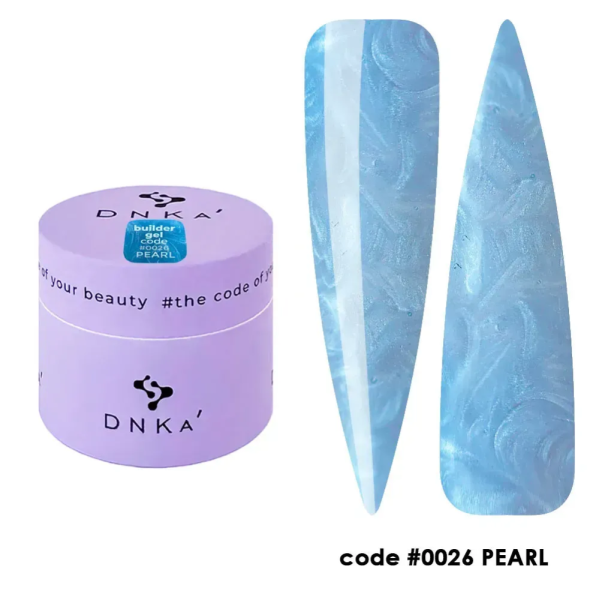 DNKa Builder Gel №26 Pearl - гель конструирующий, голубой перламутр, 15 мл