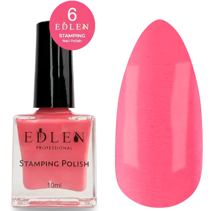 Edlen Stamping Polish №06 - лак для стемпинга, коралловый, 10 мл