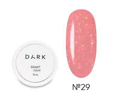 DARK Smart Builder Gel 29 - конструирующий гель, персиково-розовый с шиммером, 15 мл
