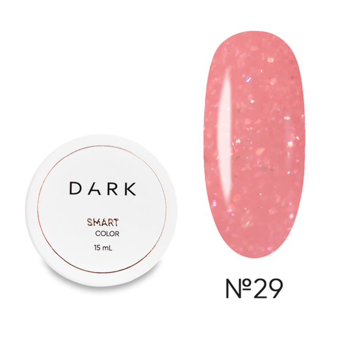 DARK Smart Builder Gel 29 - конструюючий гель, персиково-рожевий із шиммером, 15 мл
