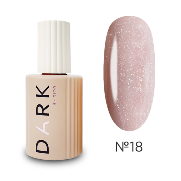 База камуфлирующая DARK Pro Base №18, розовая с мелким шиммером, 15 мл