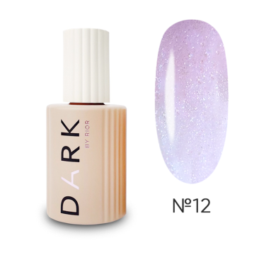 База камуфлююча DARK Pro Base Shine №12, лілова з голографічним блакитним шиммером, 15 мл