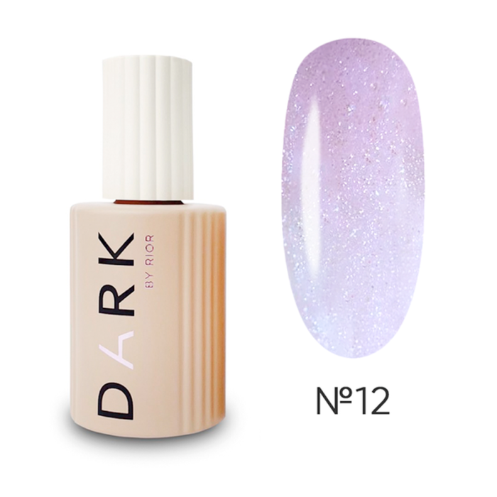 База камуфлююча DARK Pro Base Shine №12, лілова з голографічним блакитним шиммером, 15 мл
