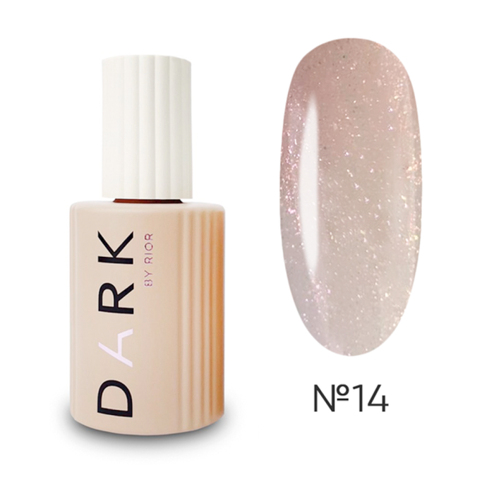 База камуфлирующая DARK Pro Base Shine №14, персиковая с малиновым голографическим шиммером, 15 мл
