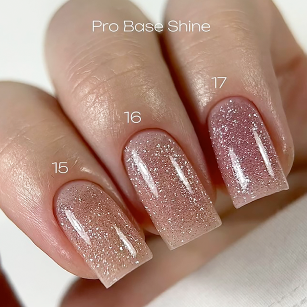 База камуфлююча DARK Pro Base Shine №15, нюдова з голографічним шиммером, 15 мл