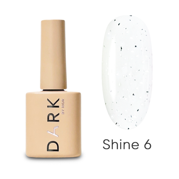 DARK Shine Top №06 - топ без липкого слоя, прозрачный с голографической поталью, 10 мл