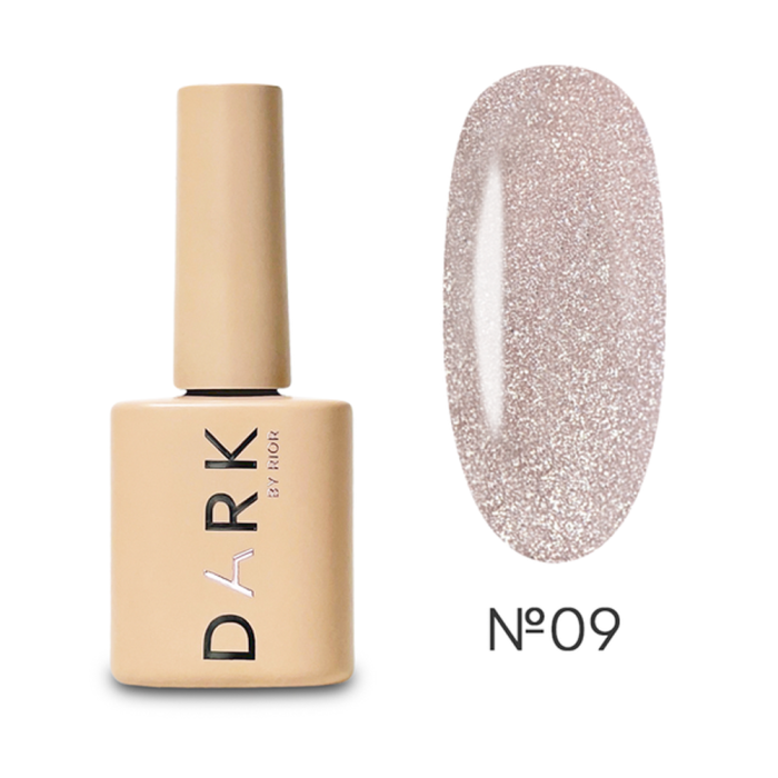 Гель-лак кошачий глаз DARK Gel Polish Cat Eye №09, светоотражающий, молочно-розовый, 10 мл