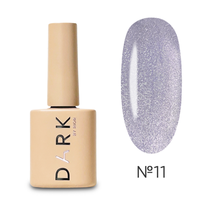 Гель-лак кошачий глаз DARK Gel Polish Cat Eye №11, светоотражающий, полупрозрачный лиловый, 10 мл