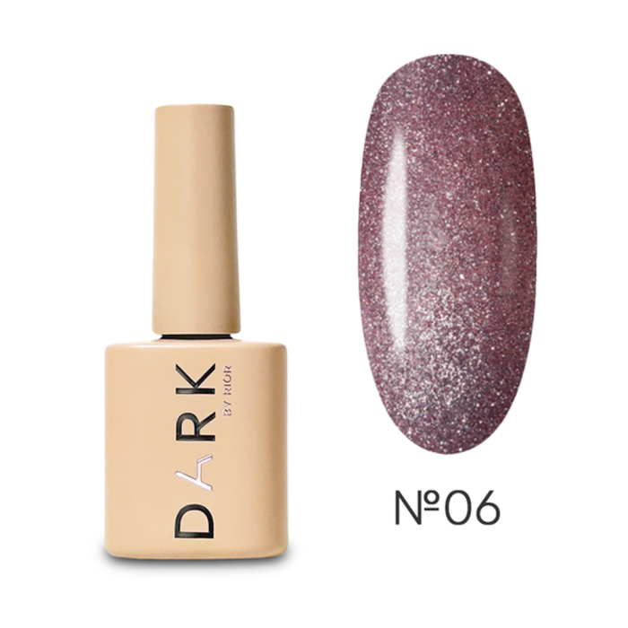 Гель-лак кошачий глаз DARK Gel Polish Night Cat №06, розовое серебро, 6 мл