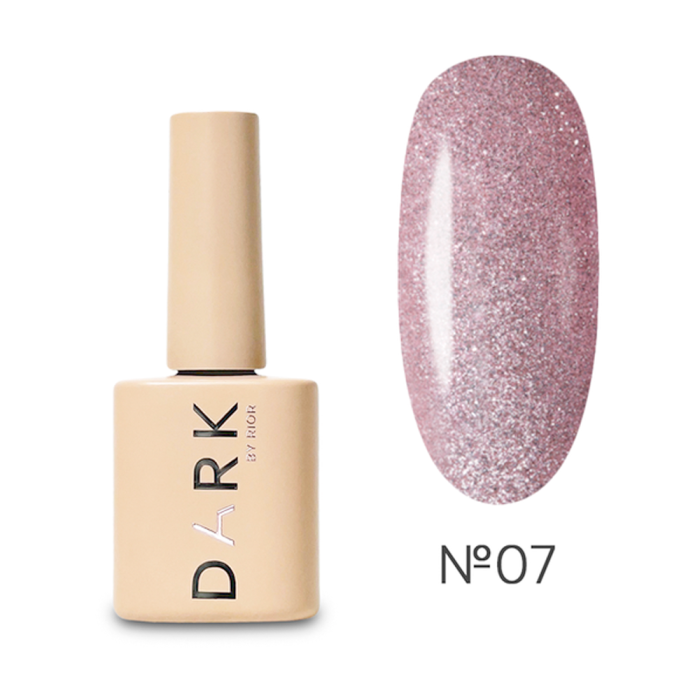 Гель-лак кошачий глаз DARK Gel Polish Night Cat №07, пудрово-розовый, 6 мл