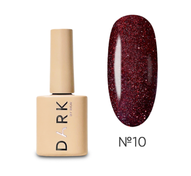 Гель-лак кошачий глаз DARK Gel Polish Night Cat №10, тёмно-бордовый, 6 мл