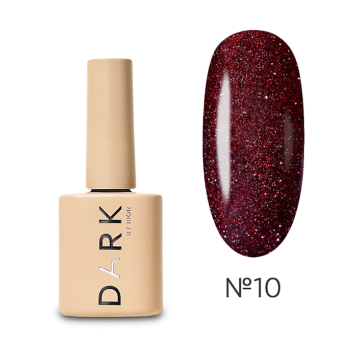 Гель-лак кошачий глаз DARK Gel Polish Night Cat №10, тёмно-бордовый, 6 мл