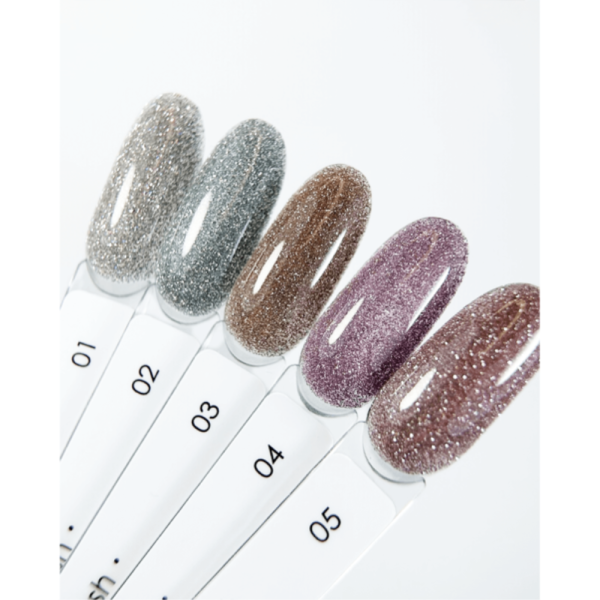 Гель-лак DARK Gel Polish Flash 04, світловідбиваючий, пильна троянда, 10 мл