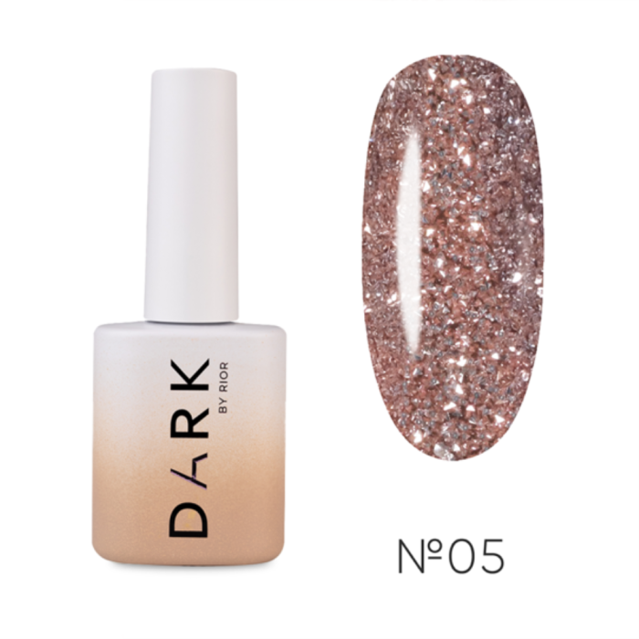 Гель-лак DARK Gel Polish Flash 05, светоотражающий, шоколадный, 10 мл