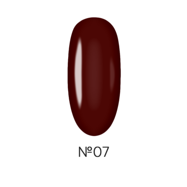 Гель-лак вітражний DARK Gel Polish Vitrage 07, винно-червоний, 6 мл