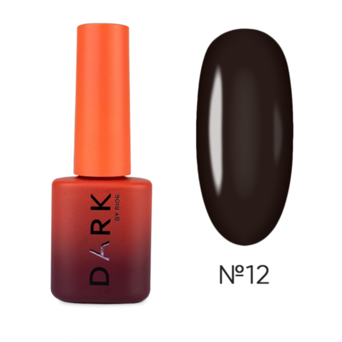 Гель-лак витражный DARK Gel Polish Vitrage 12, темно-коричневый, 6 мл