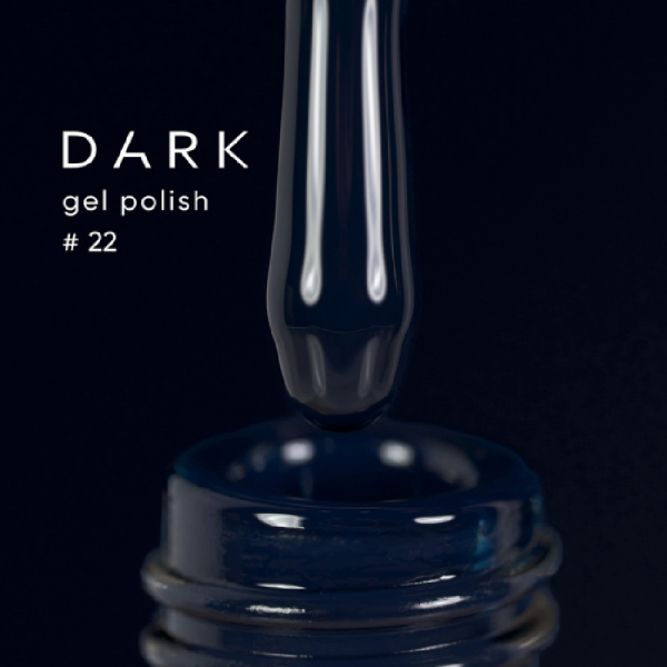 Гель-лак DARK Gel Polish №022, холодный тёмно-синий, 6 мл