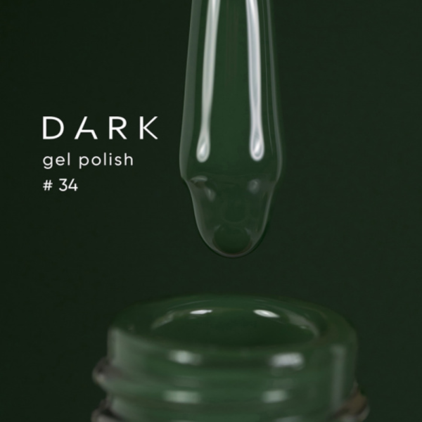 Гель-лак DARK Gel Polish №034, темний хакі, 6 мл