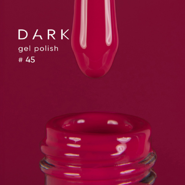 Гель-лак DARK Gel Polish №045, малиновий, 6 мл