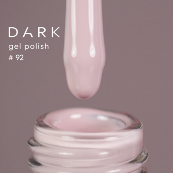 Гель-лак DARK Gel Polish №092, бежево-розовый, 6 мл
