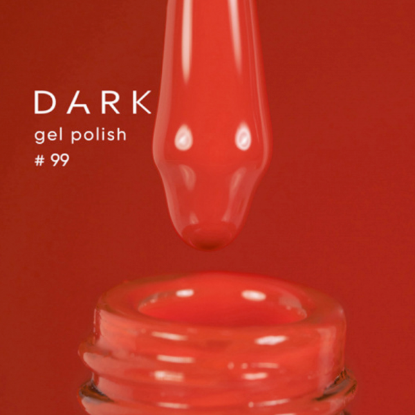 Гель-лак DARK Gel Polish №099, огненно-оранжевый, 6 мл