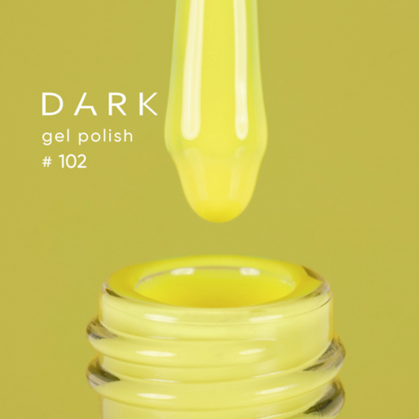 Гель-лак DARK Gel Polish №102, жёлтый, 6 мл