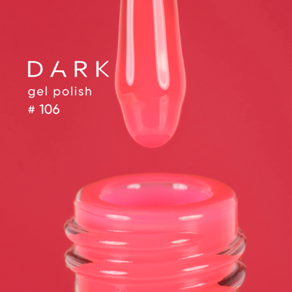 Гель-лак DARK Gel Polish №106, малиновий, 6 мл