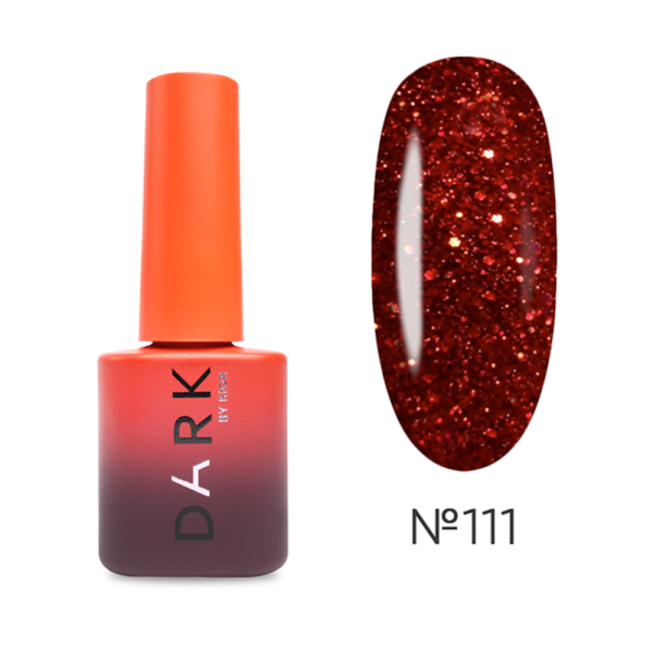 Гель-лак DARK Gel Polish №111, красный с блестками, 6 мл