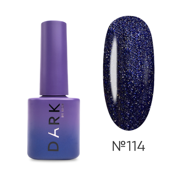 Гель-лак DARK Gel Polish №114, синій з блискітками, 6 мл