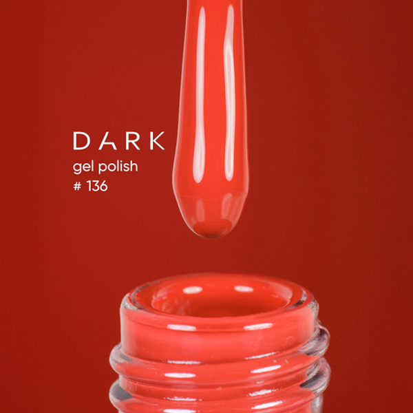 Гель-лак DARK Gel Polish №136, красный, 6 мл