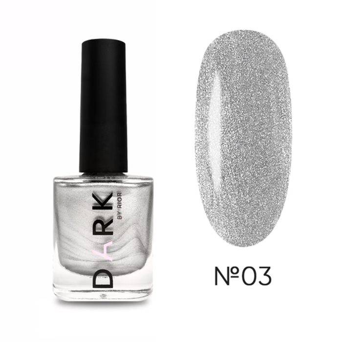 DARK Stamping Polish №03 - лак для стемпінгу, срібло, 10 мл