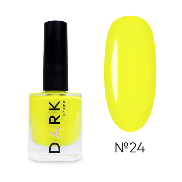 DARK Stamping Polish №24 - лак для стемпінгу, неоновий жовтий, 10 мл