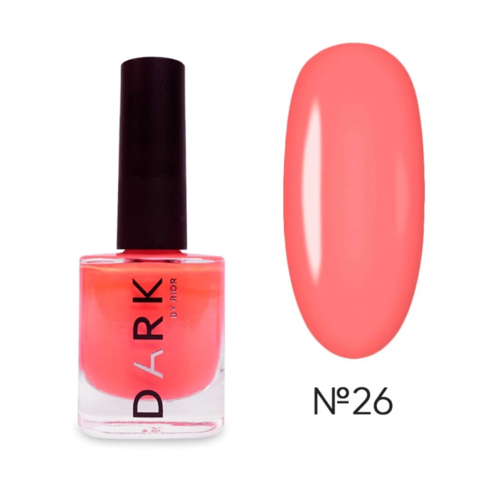 DARK Stamping Polish №26 - лак для стемпінгу, неоновий кораловий, 10 мл