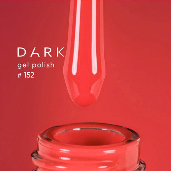 Гель-лак DARK Gel Polish №152, огненно красный, 6 мл
