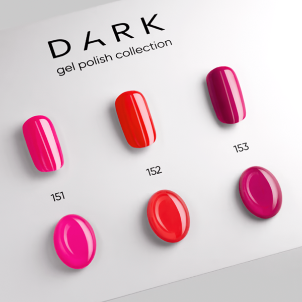 Гель-лак DARK Gel Polish №152, огненно красный, 6 мл