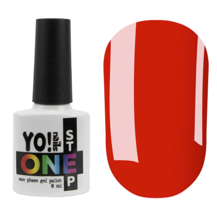 Гель-лак однофазний Yo!Nails OneStep №137, класичний червоний, 8 мл