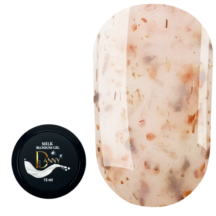 DANNY Milk Blossom Gel №03 - конструюючий гель, персиковий із сухоцвітами, 15 мл